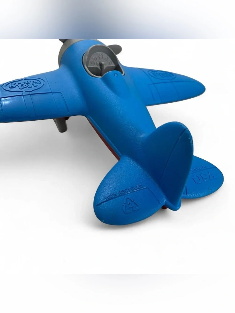 Green Toys 100% Recycled Plastic Pretend Play Airplane Spinning Propeller & Whee